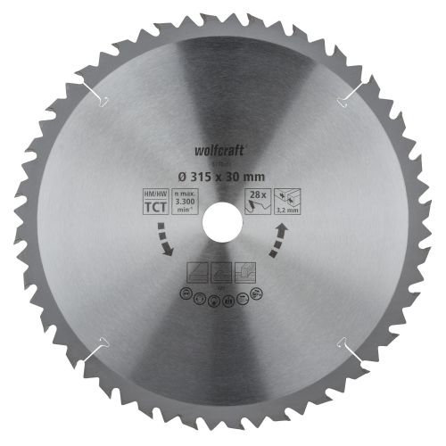 Discos para sierras circulares de mesa serie marrón (cortes rápidos y bastos)