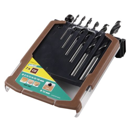 Juego de brocas espirales de madera, diámetro de 3–10 mm, 7 piezas