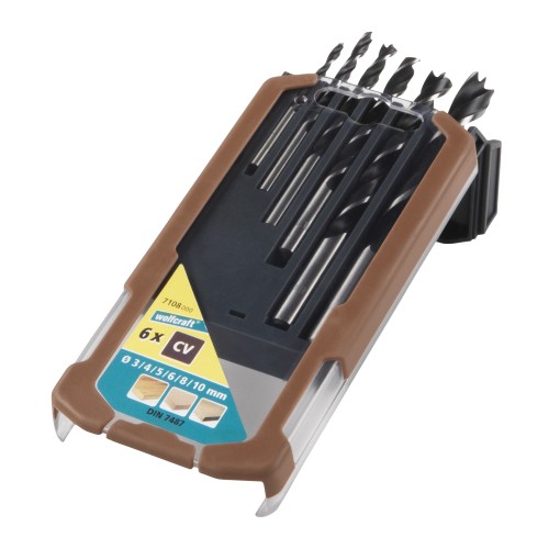 Juego de brocas espirales de madera