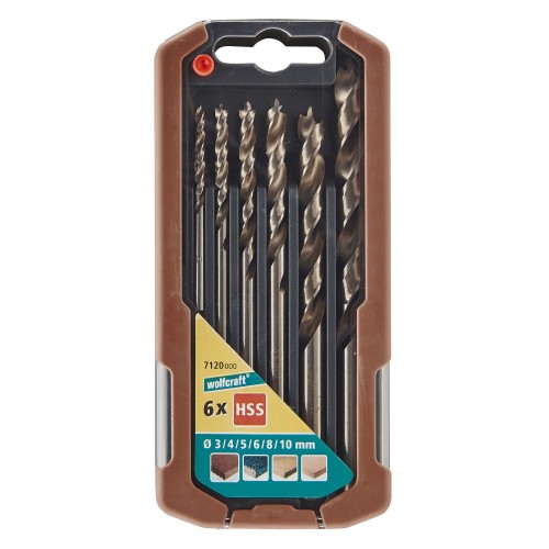 Juego de brocas espirales de madera, HSS