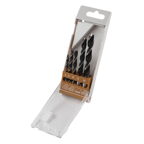 1 juego de brocas espirales para madera CV de 5 piezas Ø 4, 10 mm
