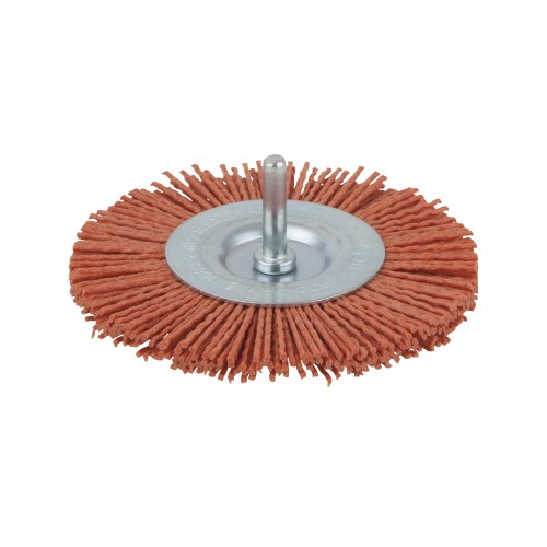 1 cepillo de disco de alambre de nylon vást. 6 mm Ø 100 x 8 mm