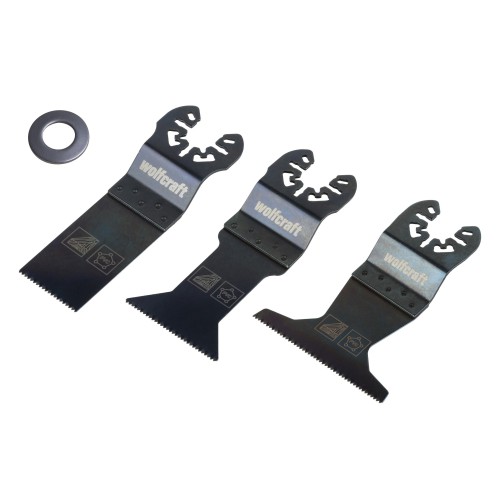 Juego de sierra vibratoria para construcción en seco ˮStandardˮ de 3 piezas, enganche universal