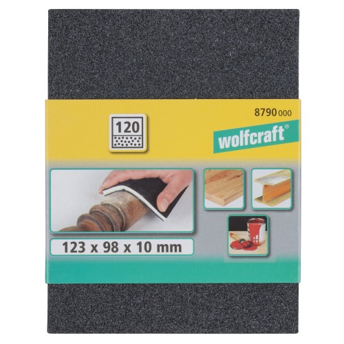 1 esponja de lija grano 120, 98 x 123 x 10 mm