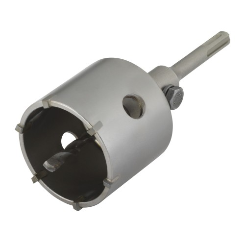 Corona de perforación con broca de carburo y adaptador SDS-Plus, Ø 68 mm