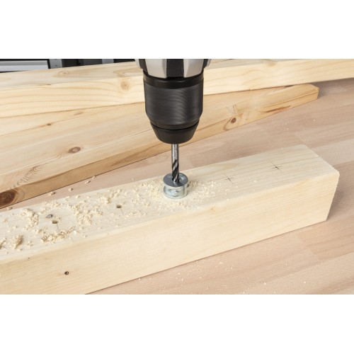 Juego de 2 piezas de brocas espirales para madera con tope de profundidad