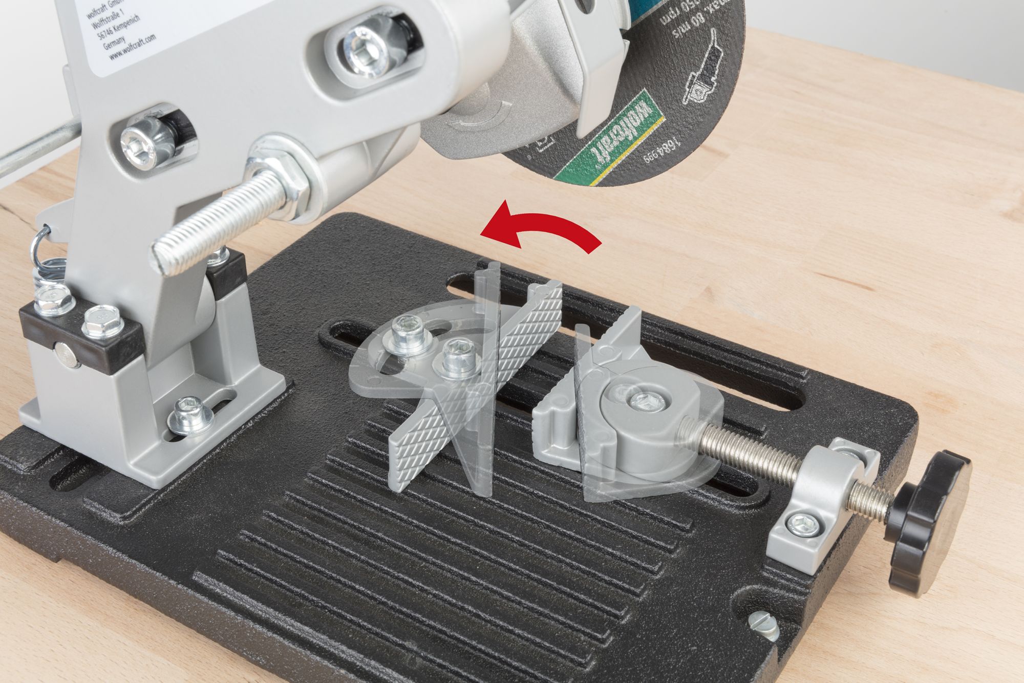 Soporte de corte para amoladoras angulares de 115 y 125 mm de diámetro