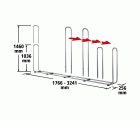 Soporte para almacenar leña modular XXL