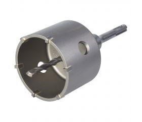 Corona de perforación con broca de carburo y adaptador SDS-Plus