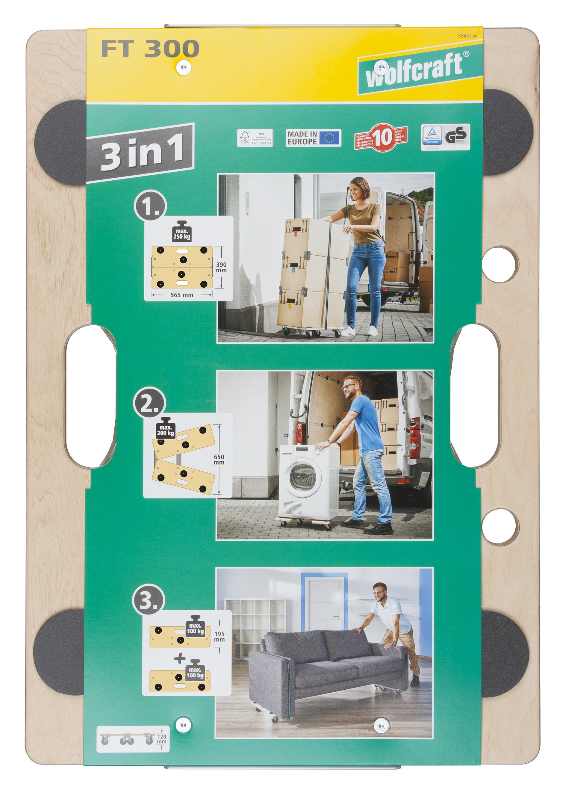 1 plataforma para muebles FT 300, divisible 