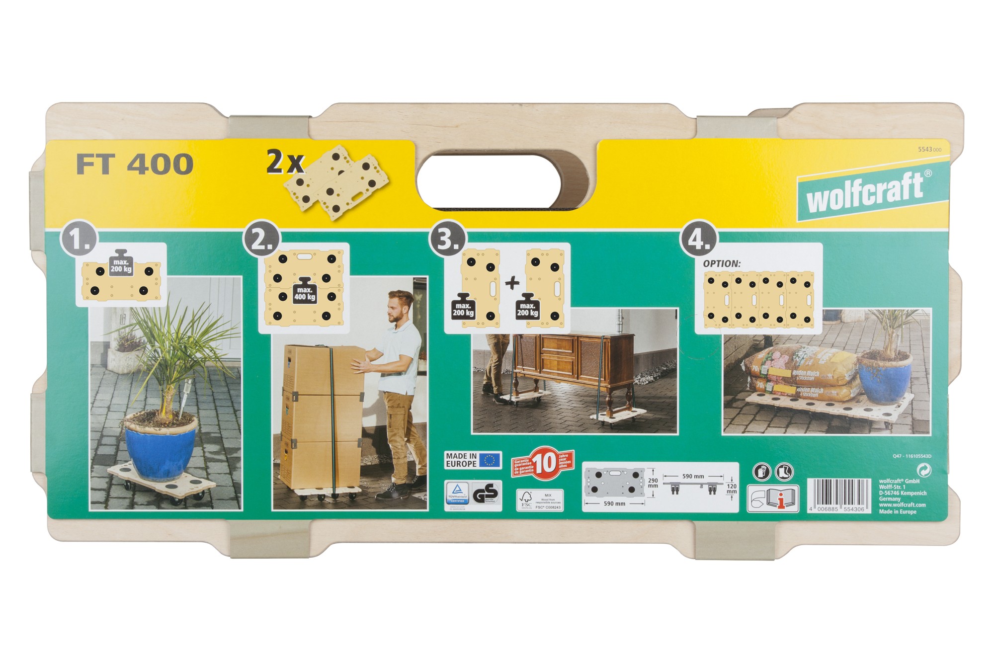 2 plataformas para muebles, forma de puzle para ampliaciones, FT400