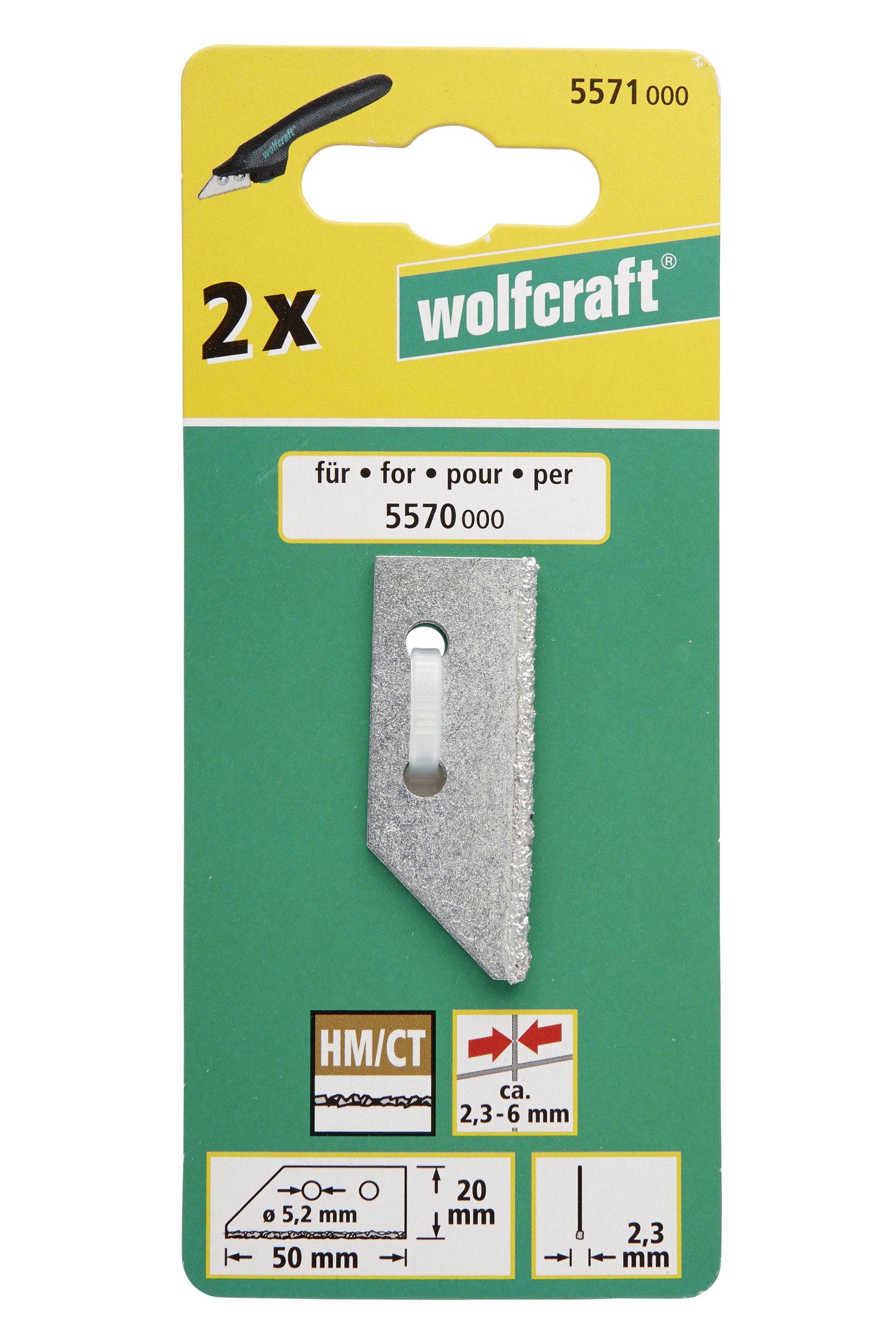 2 cuchillas de repuesto CT para rascadores de juntas 5570