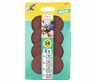 8 discos abrasivos con vástago roscado, Ø 50 mm