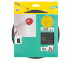 5 rejillas de lijado adhesivas SiC grano 80 Ø 225 mm