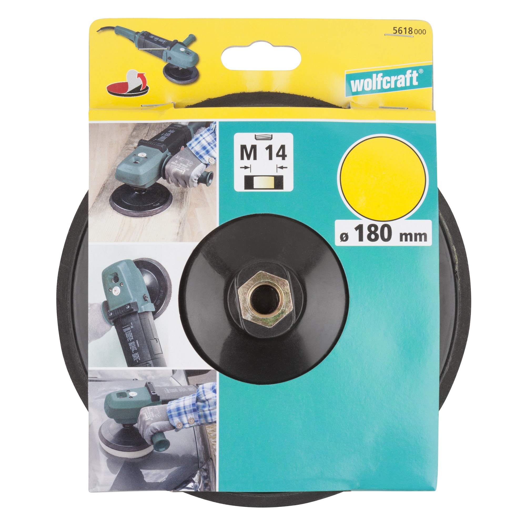 1 plato abrasivo adhesivo WS, rosca M14 Ø 180 mm
