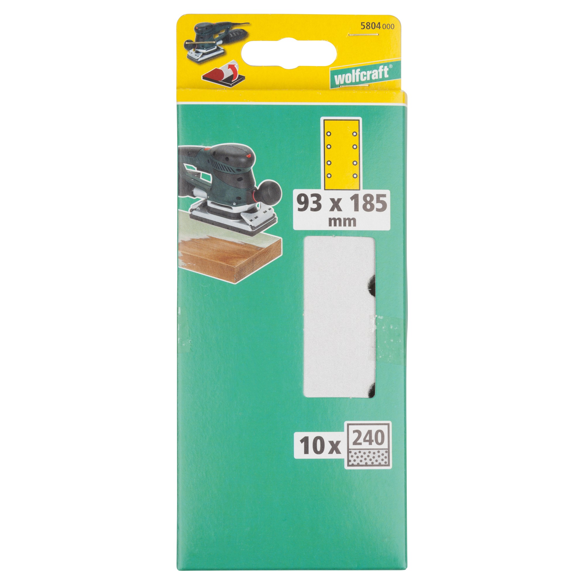 10 hojas de lijar adhesivas Estearato, grano 240, 93 x 185