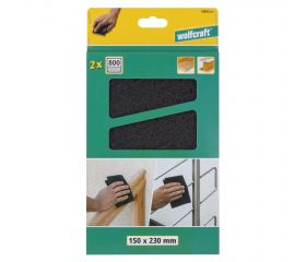 2 almohadillas de fieltro para pulir de grano fino de 150 x 230 mm