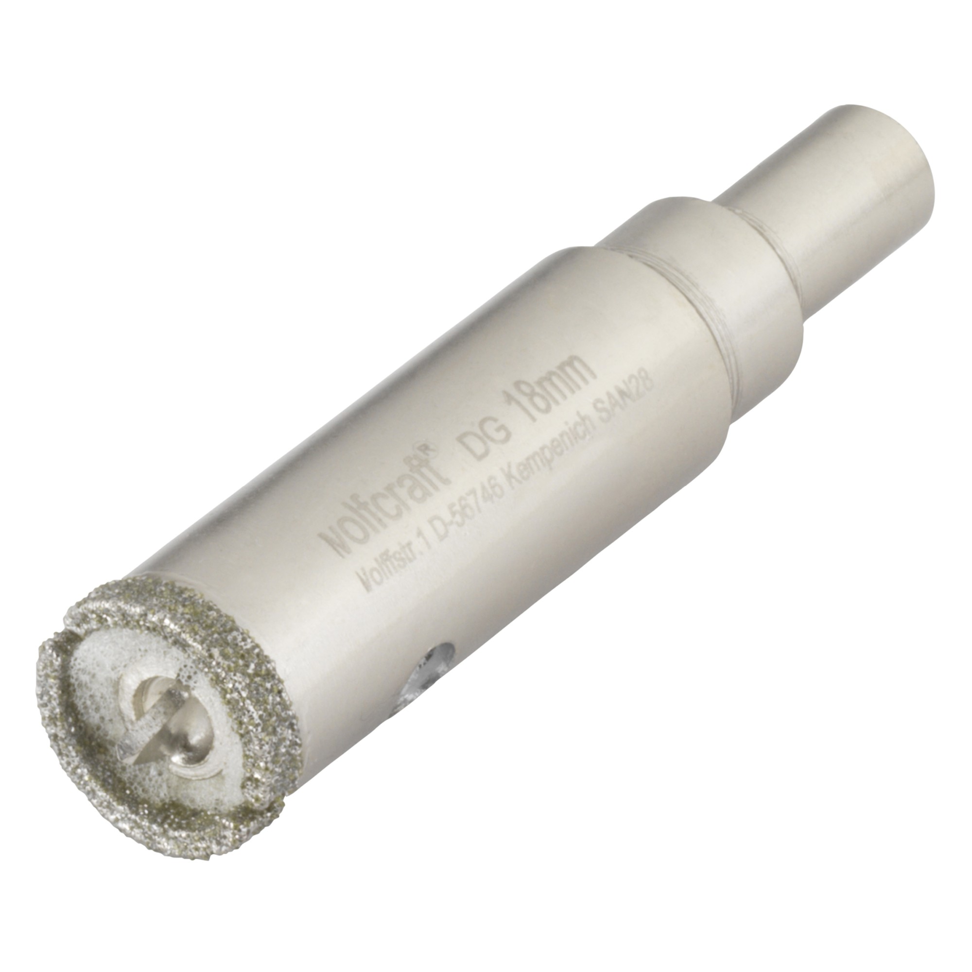 1 corona de perforación de diamante con vástago ø 18 mm