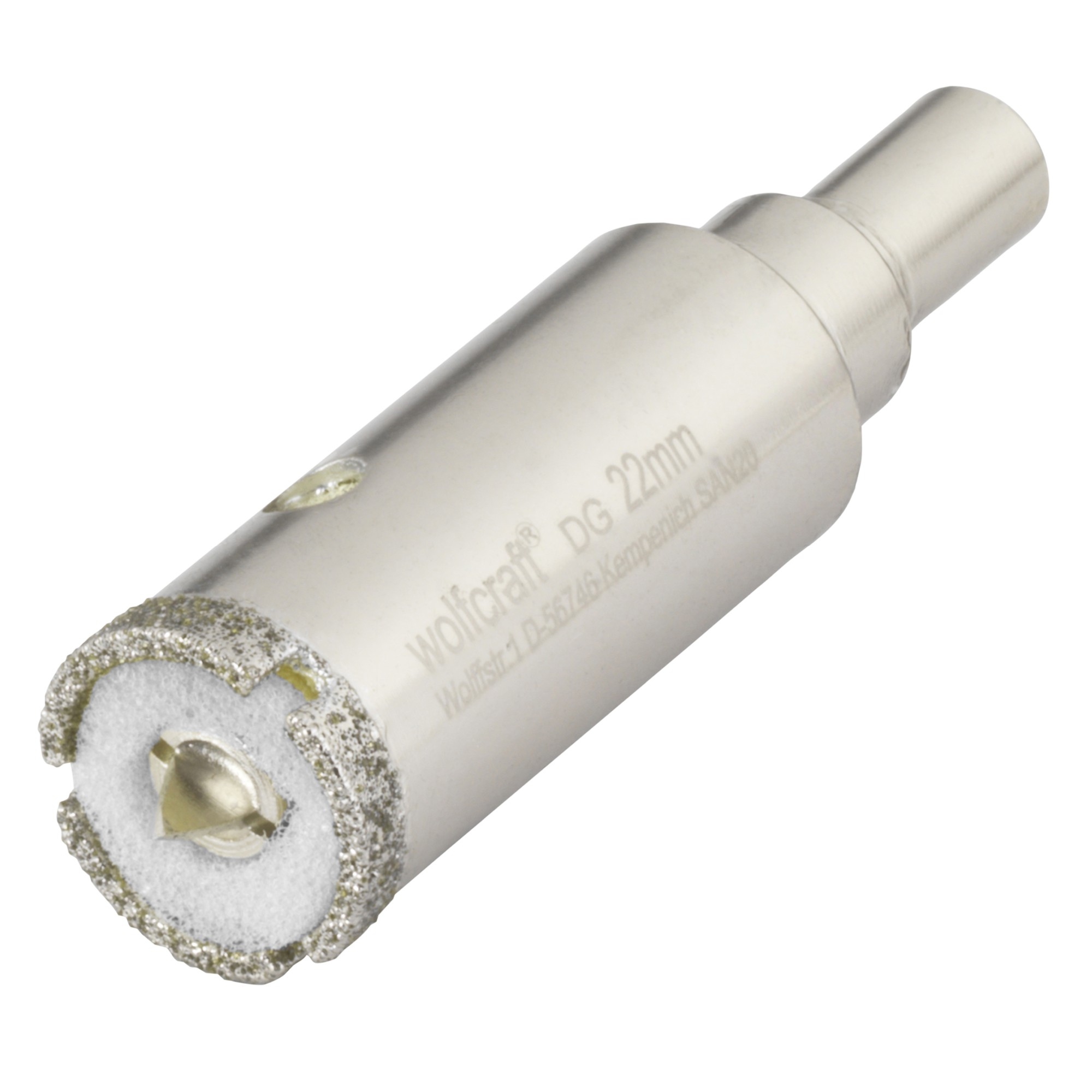 1 corona de perforación de diamante con vástago ø 22 mm