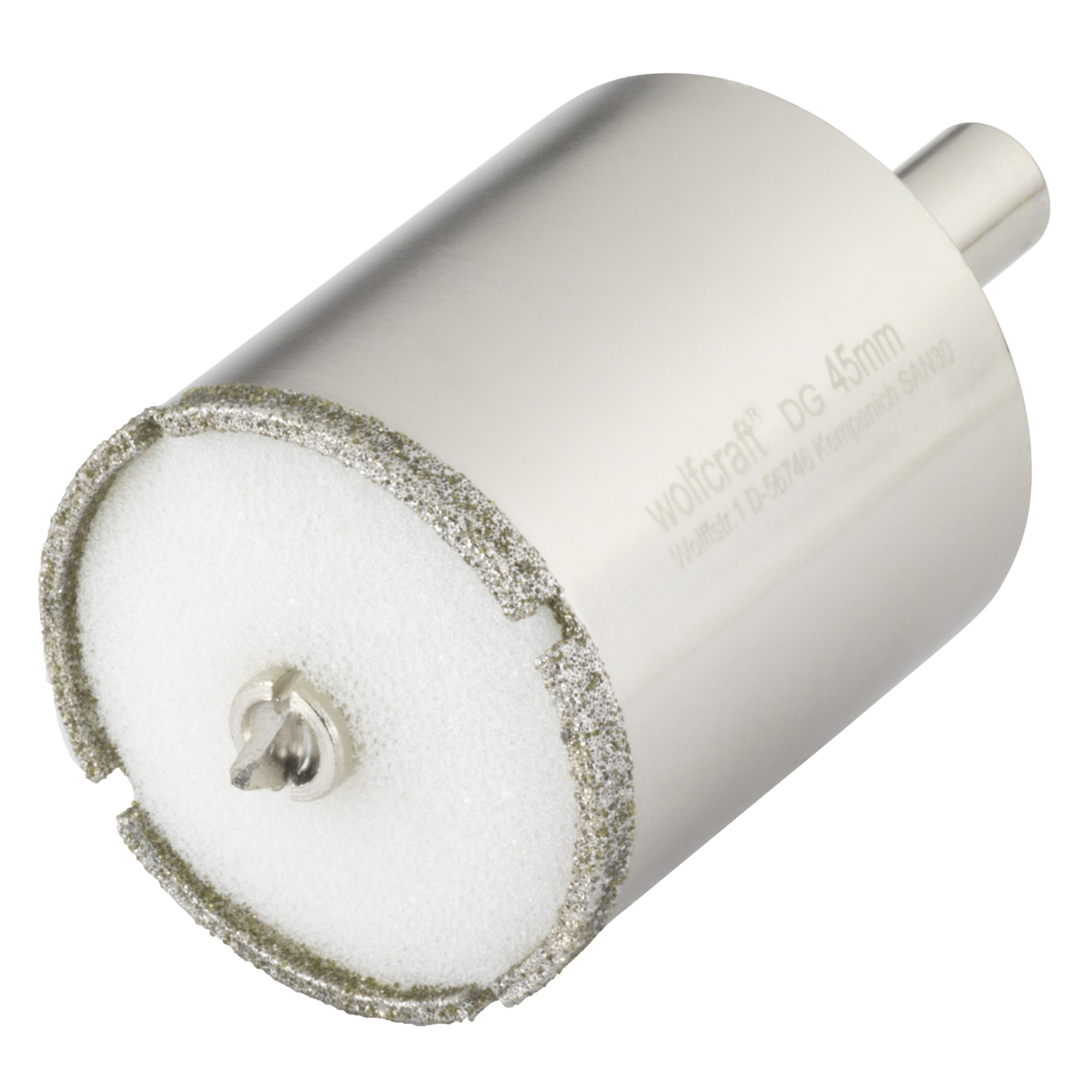 1 corona de perforación de diamante con vástago ø 45 mm