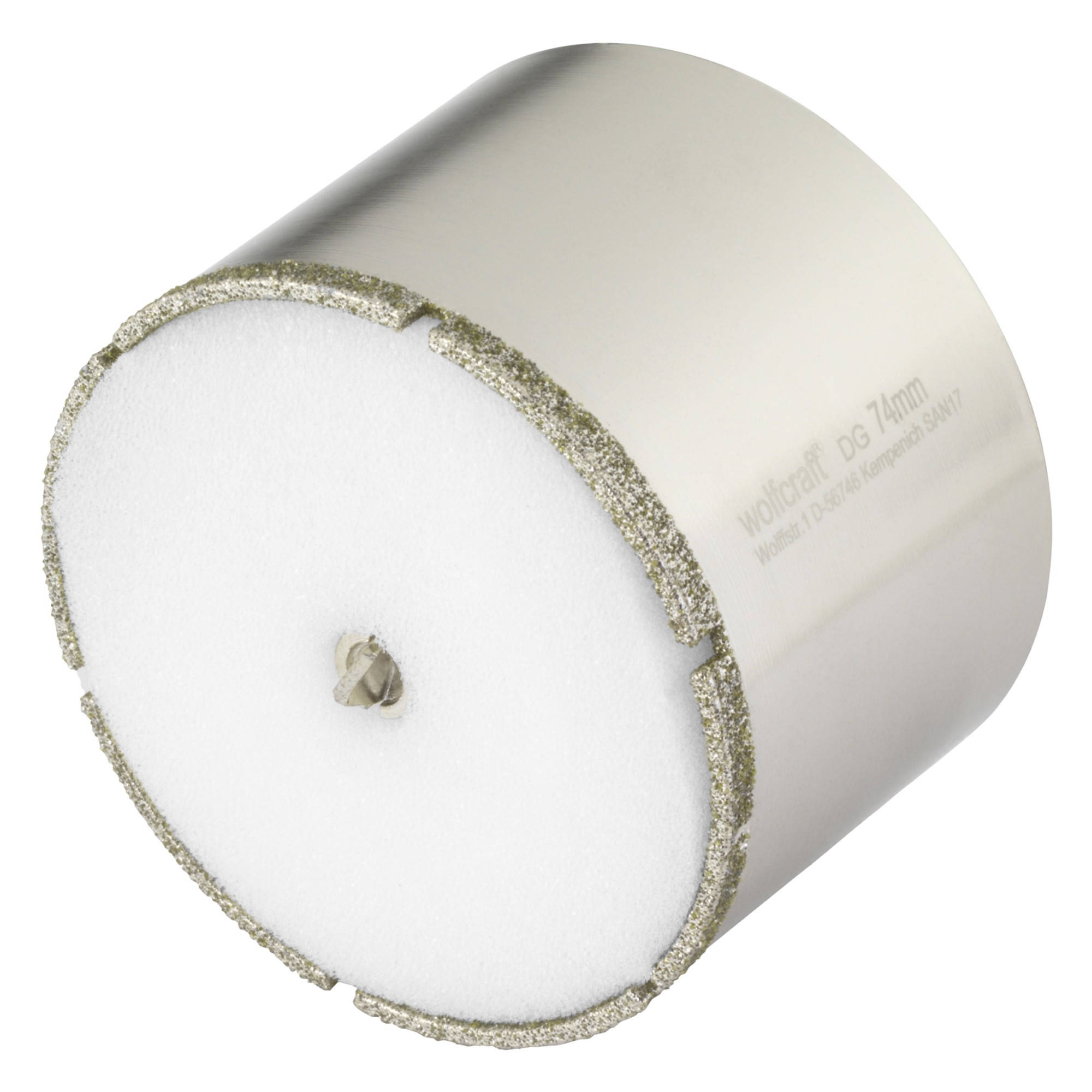 1 corona de perforación de diamante con vástago ø 74 mm