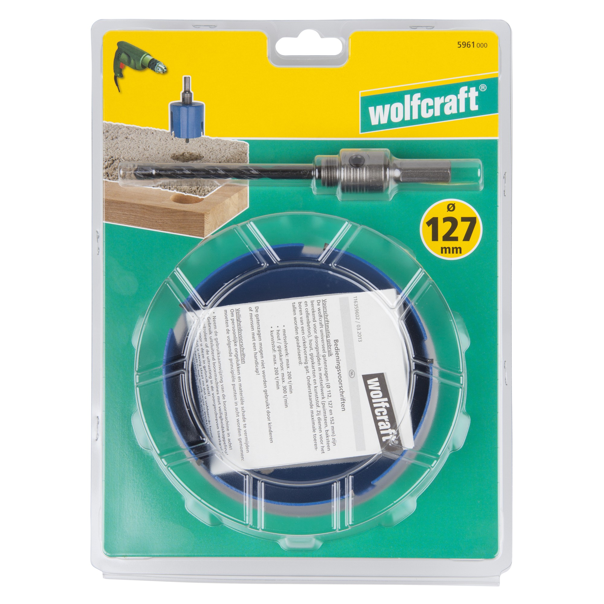 1 sierra de corona universal CT ø 127 mm