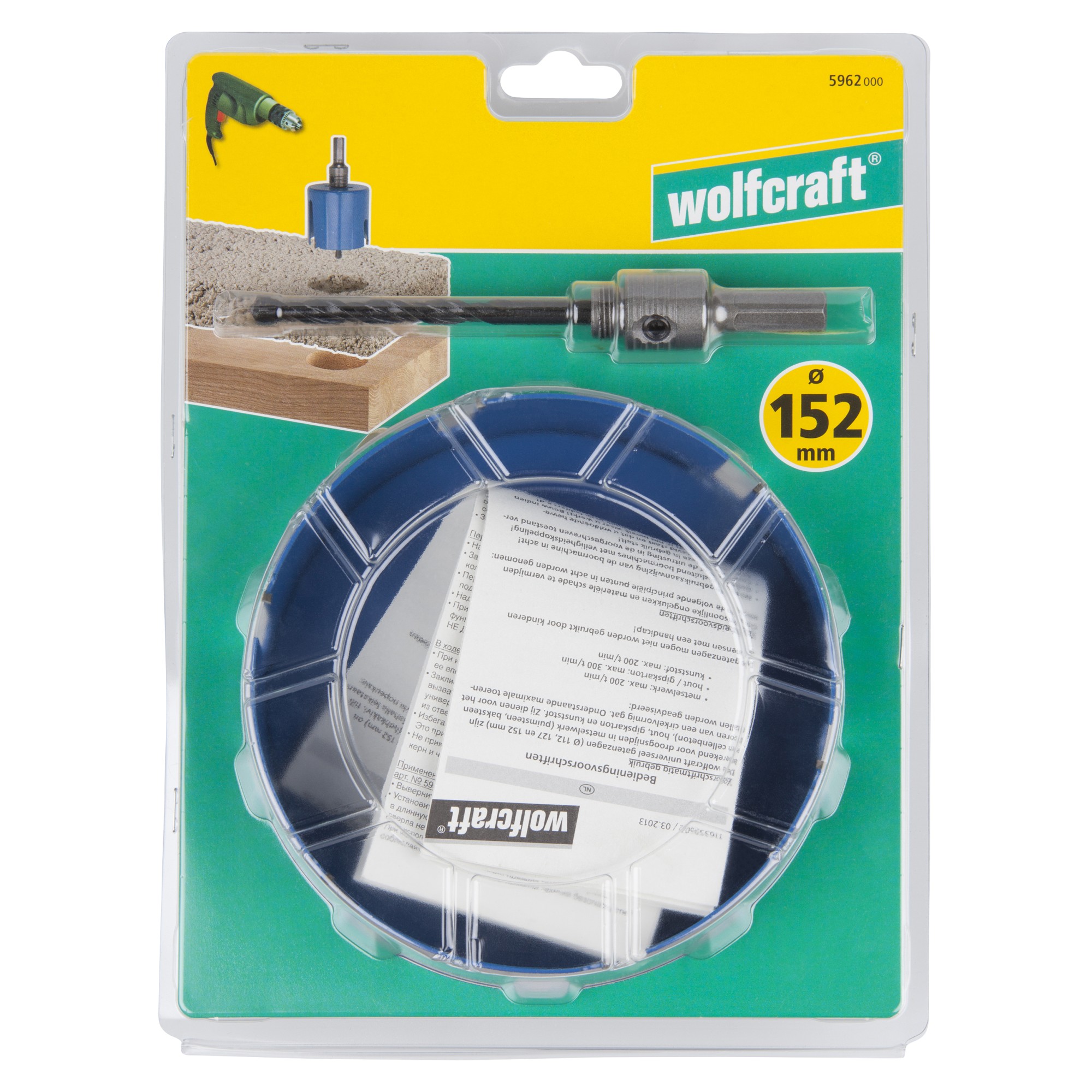 1 sierra de corona universal CT ø 152 mm