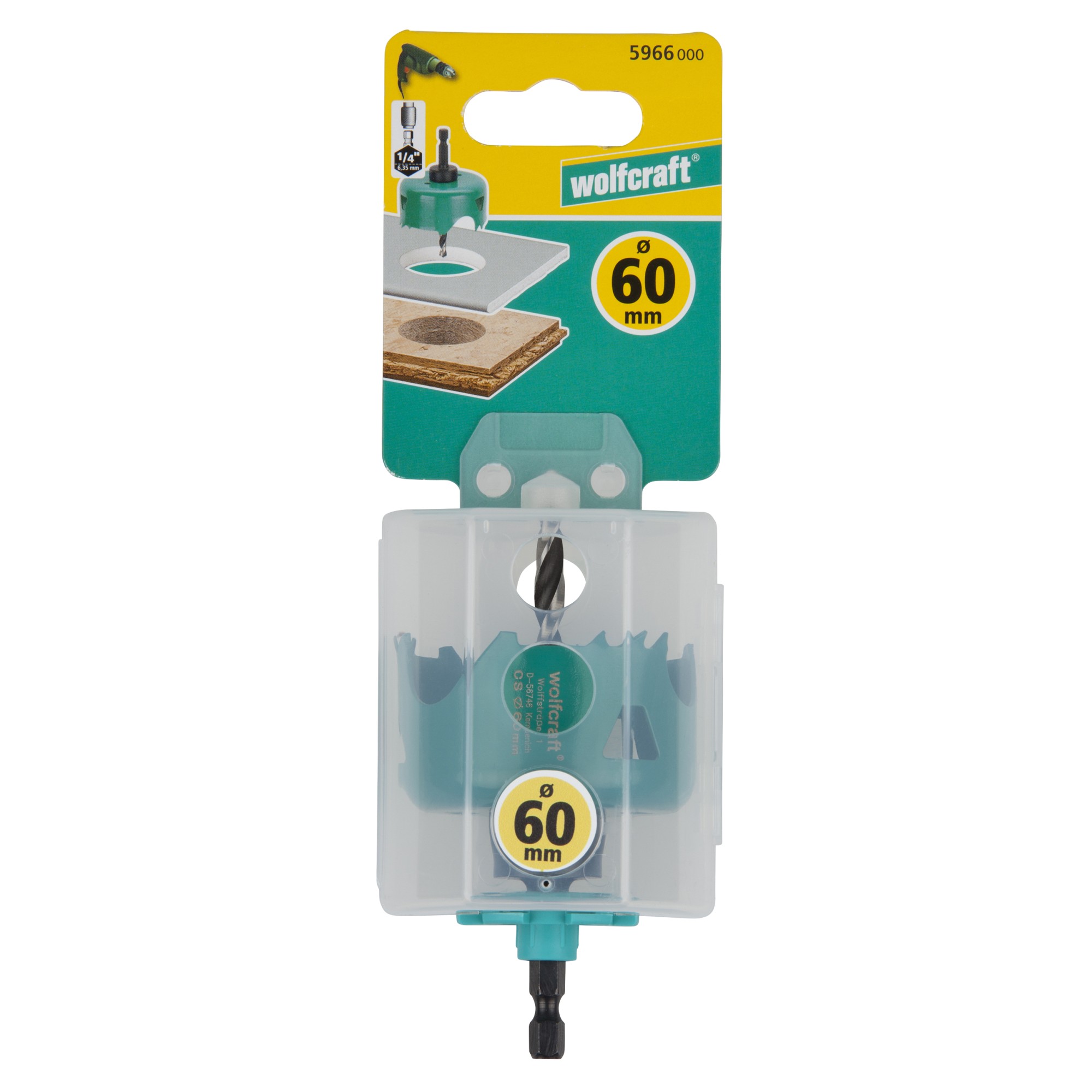 1 sierra de corona de acero al carbono Ø 60 mm