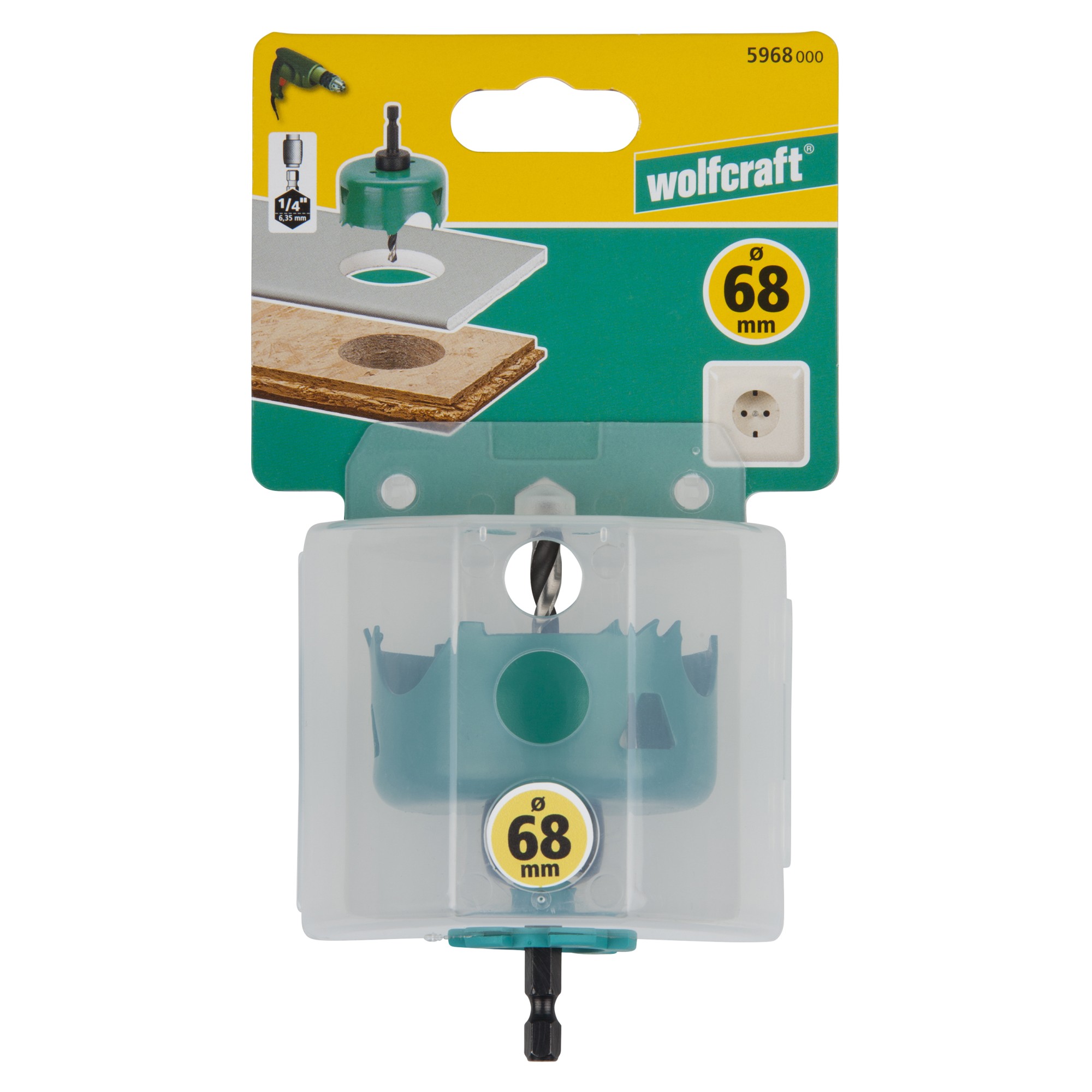 1 sierra de corona de acero al carbono Ø 68 mm