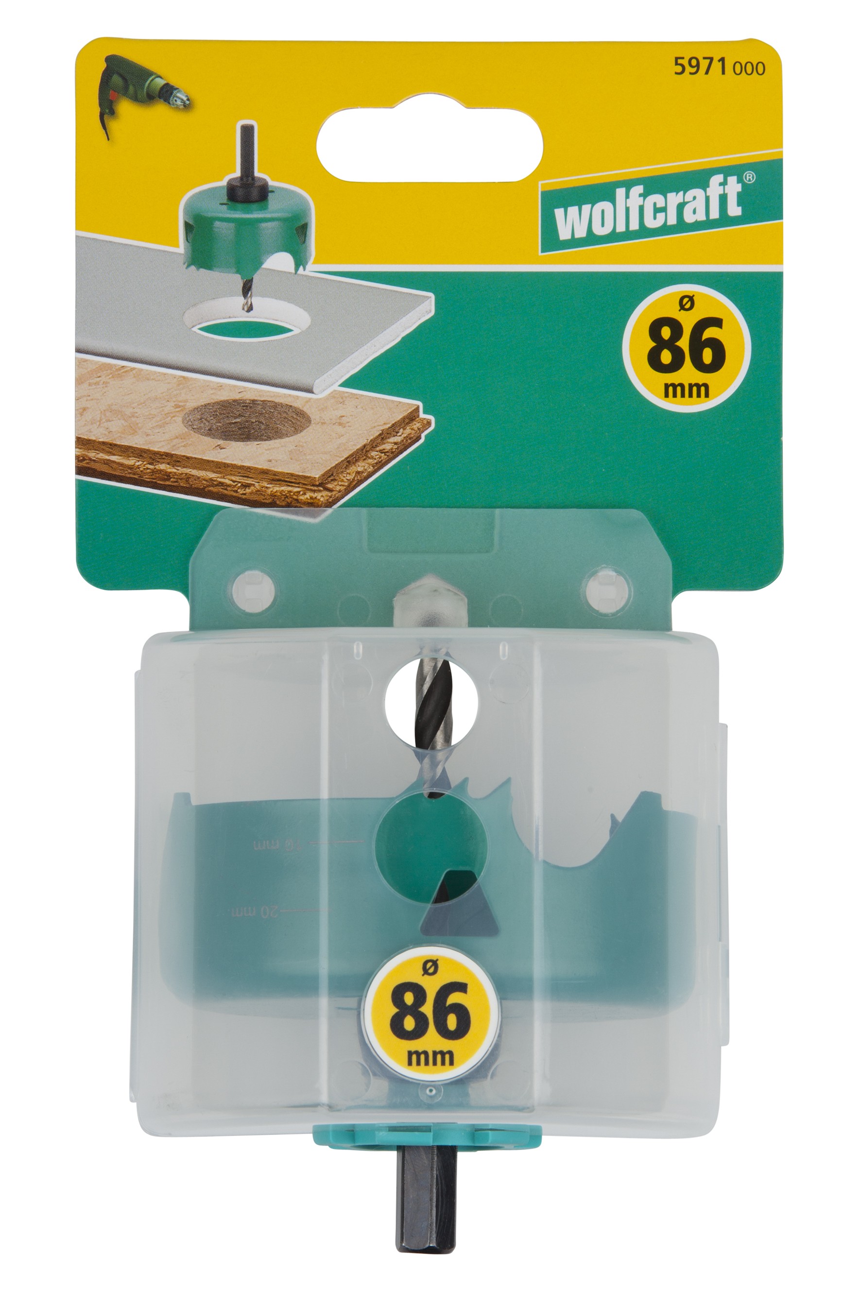 1 sierra de corona de acero al carbono Ø 86 mm