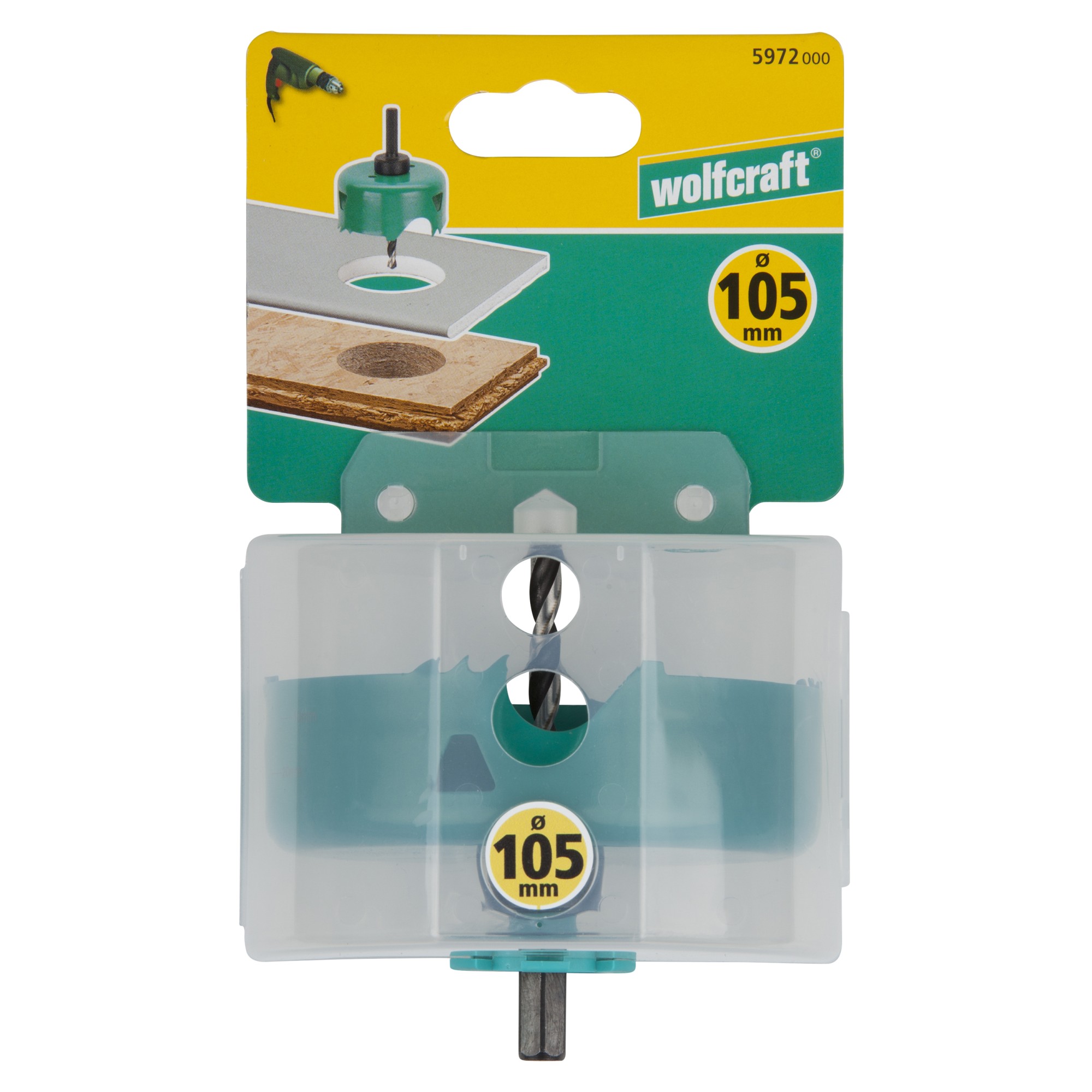 1 sierra de corona de acero al carbono Ø 105 mm