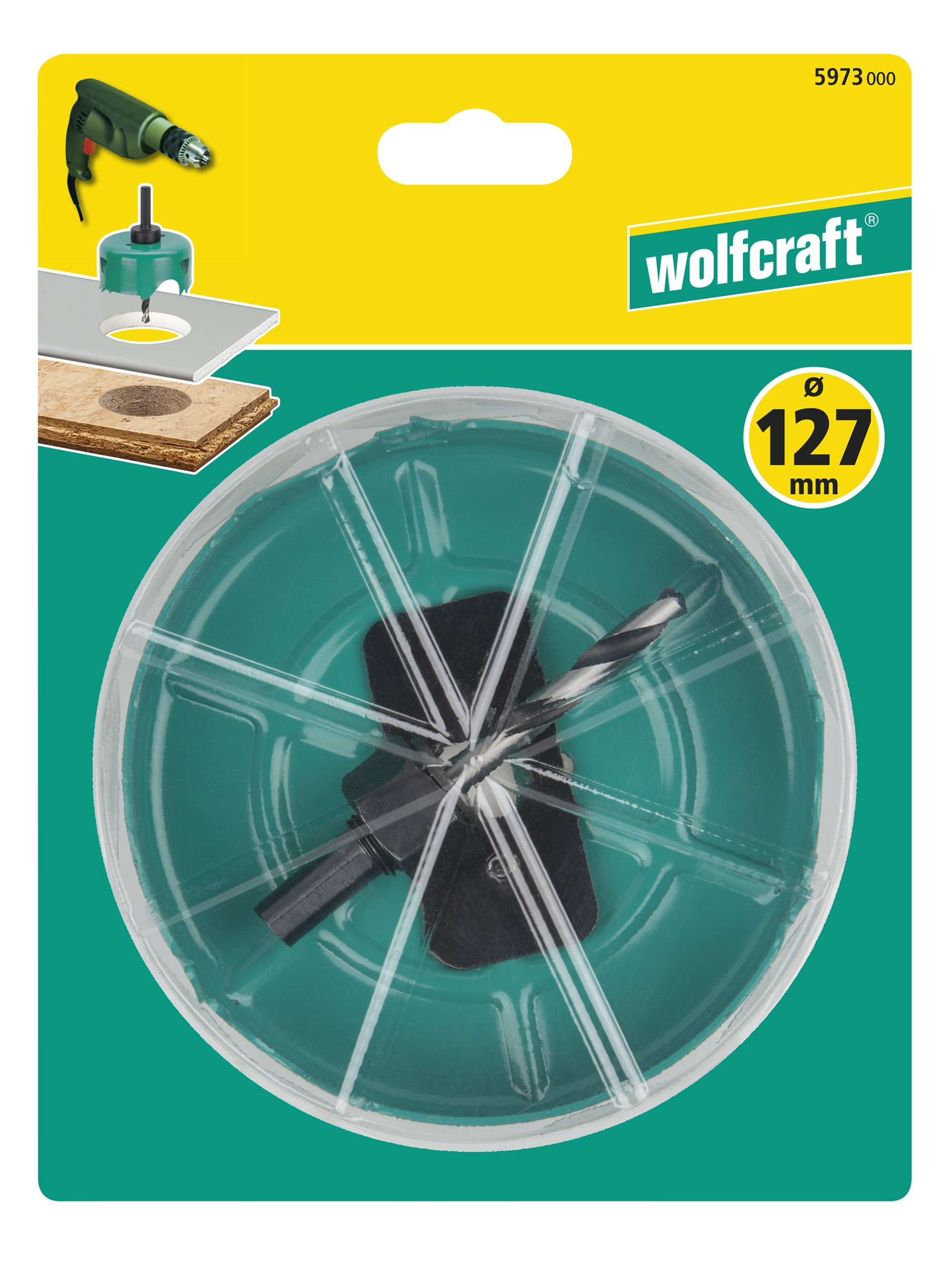 1 sierra de corona de acero al carbono Ø 127 mm