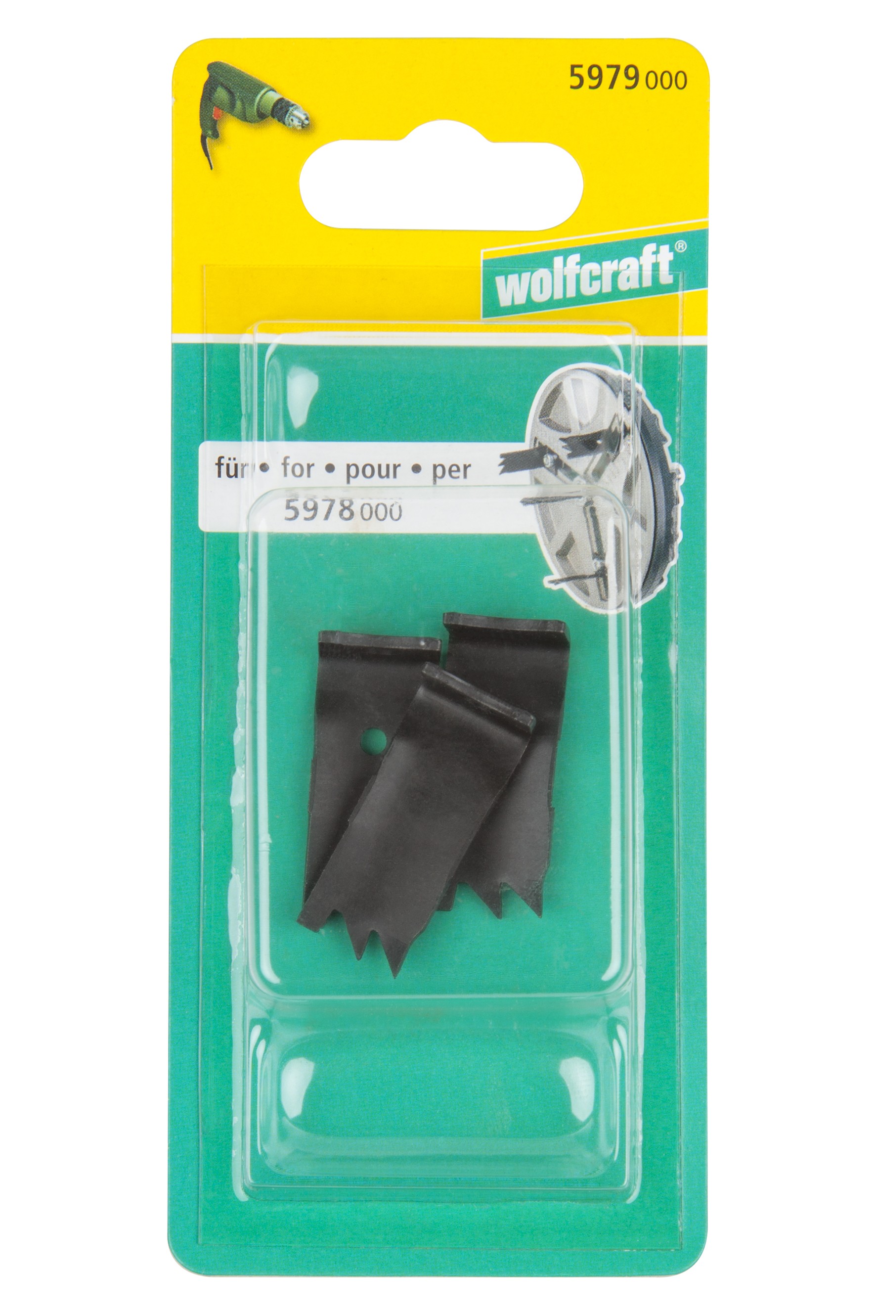 3 cuchillas de sustitución para sierra de corona 5978000