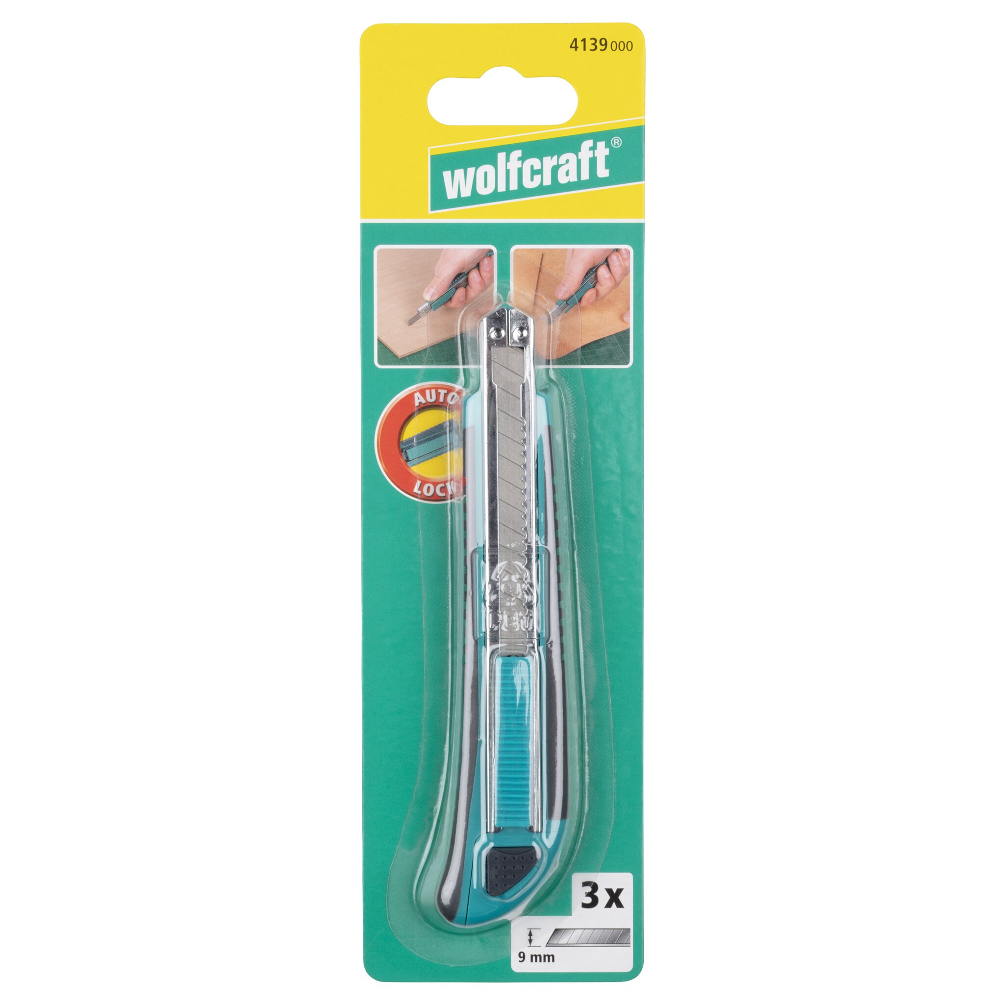 1 cúter de cuchillas separables bicomponente, 9 mm