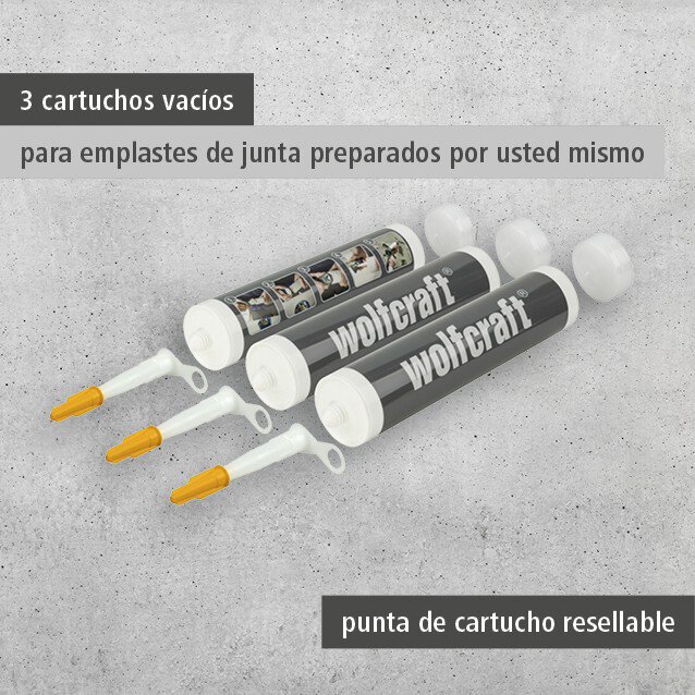 3 cartuchos vacíos de 310 ml
