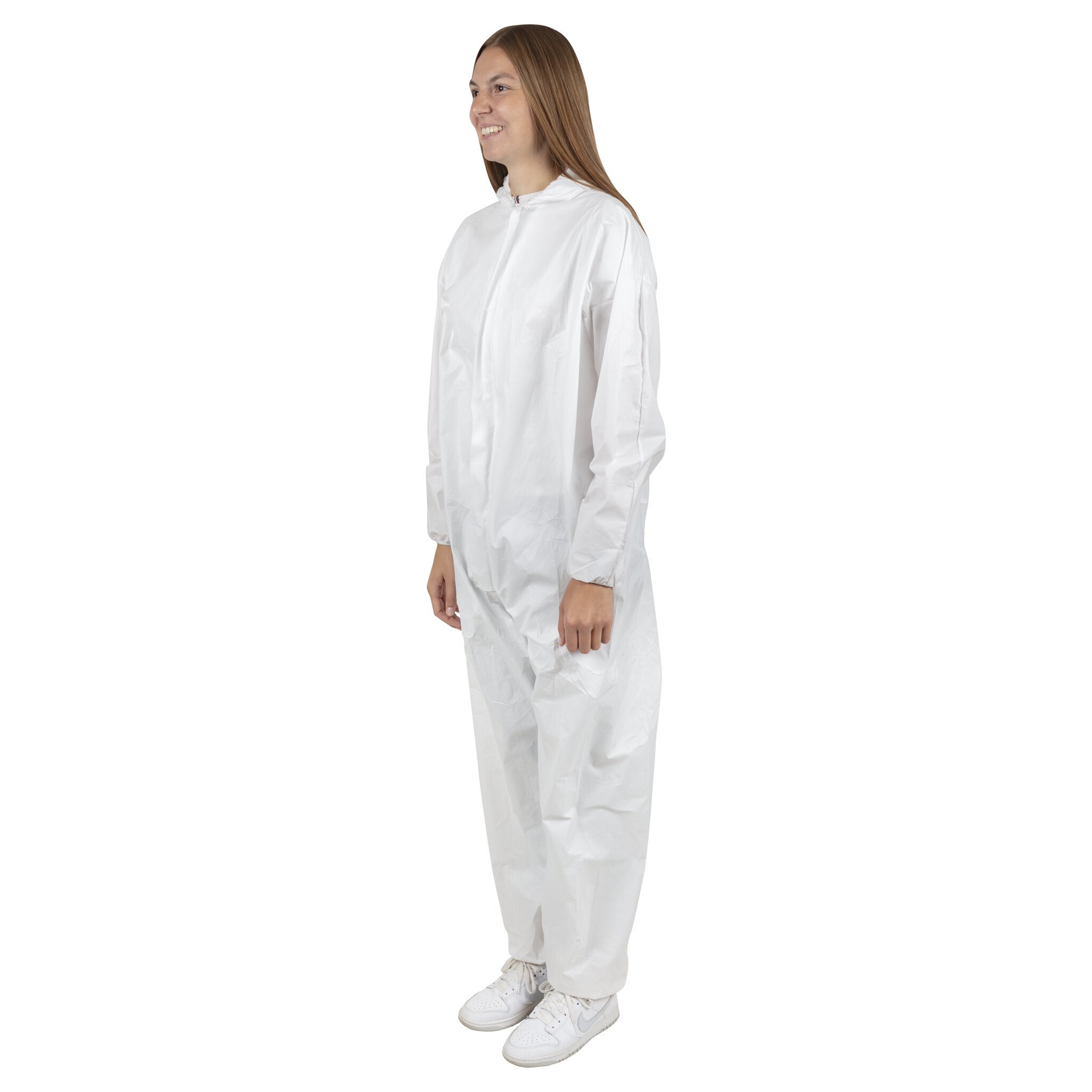 Mono desechable con capucha, L