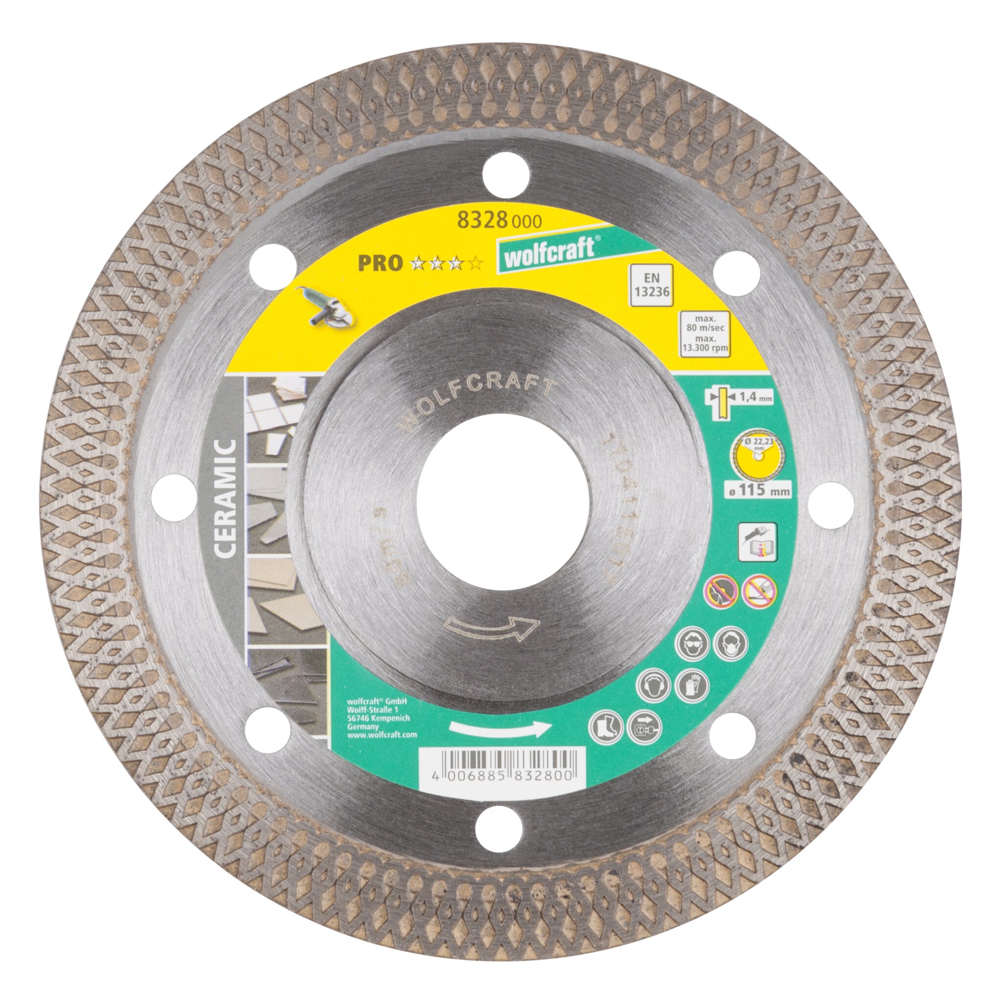 Disco de corte de diamante ˮPro Cerámica Turboˮ