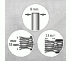 1 cepillo para estructurar madera, vást. 8 mm ø80x35mm