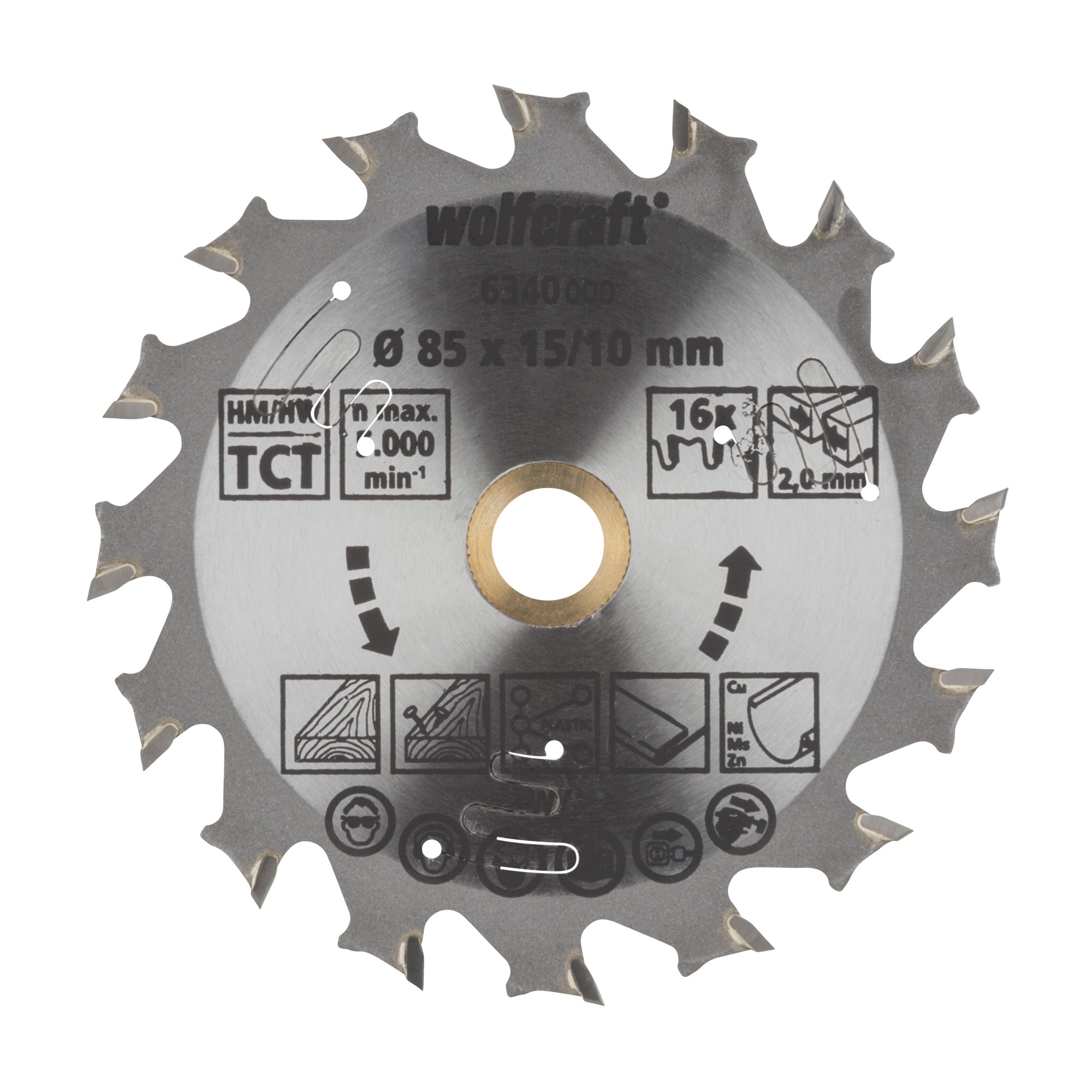 1 disco de sierra circular CT para sierras a batería  ø85x15 mm