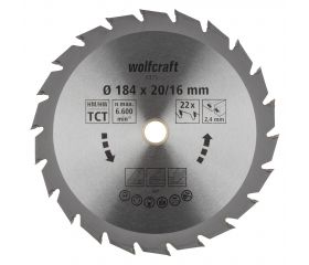 1 disco de sierra circular CT, 22 dientes ø184mm