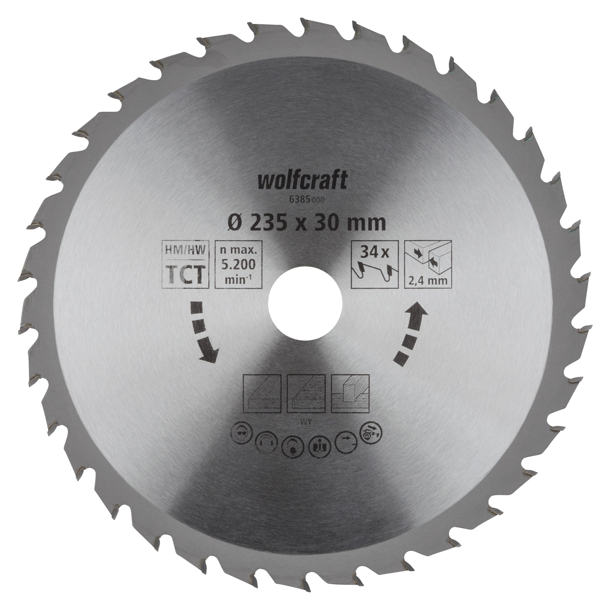 1 disco de sierra circular CT, 34 dientes ø235 mm
