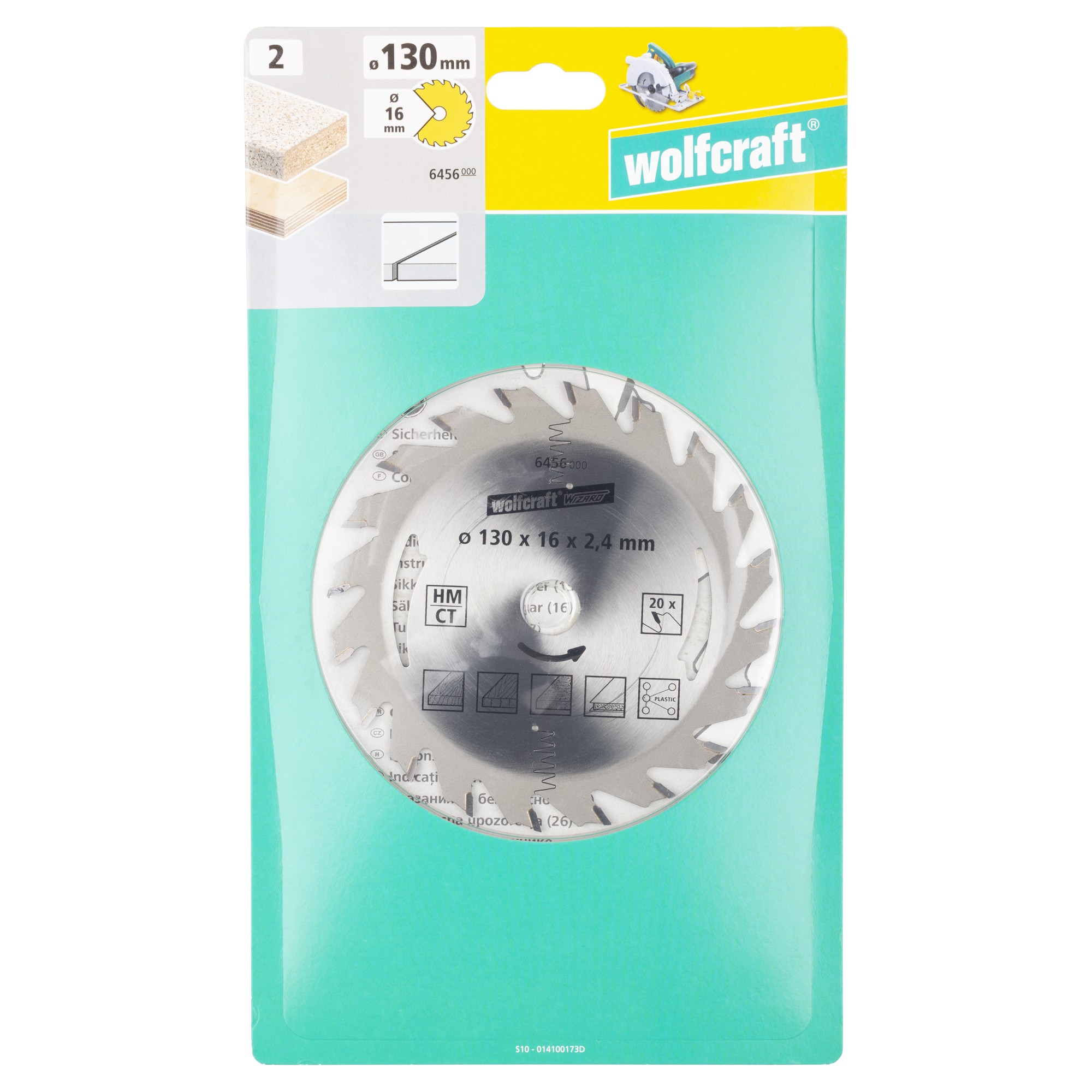 1 disco de sierra circular CT, 20 dientes ø130 mm