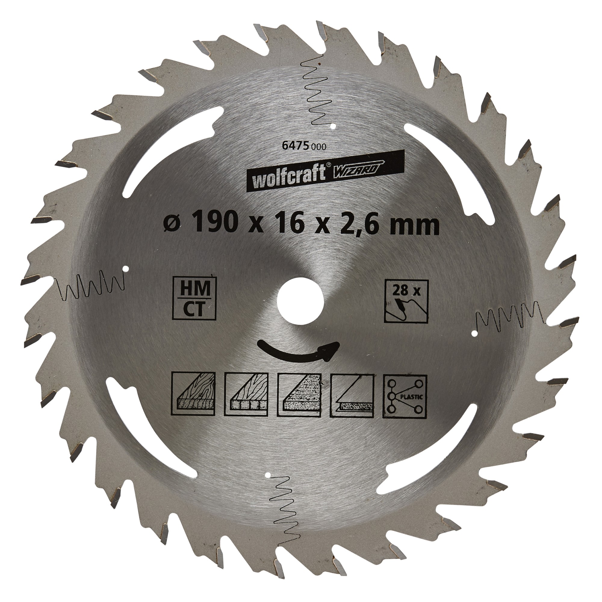 1 disco de sierra circular CT, 28 dientes ø190 mm
