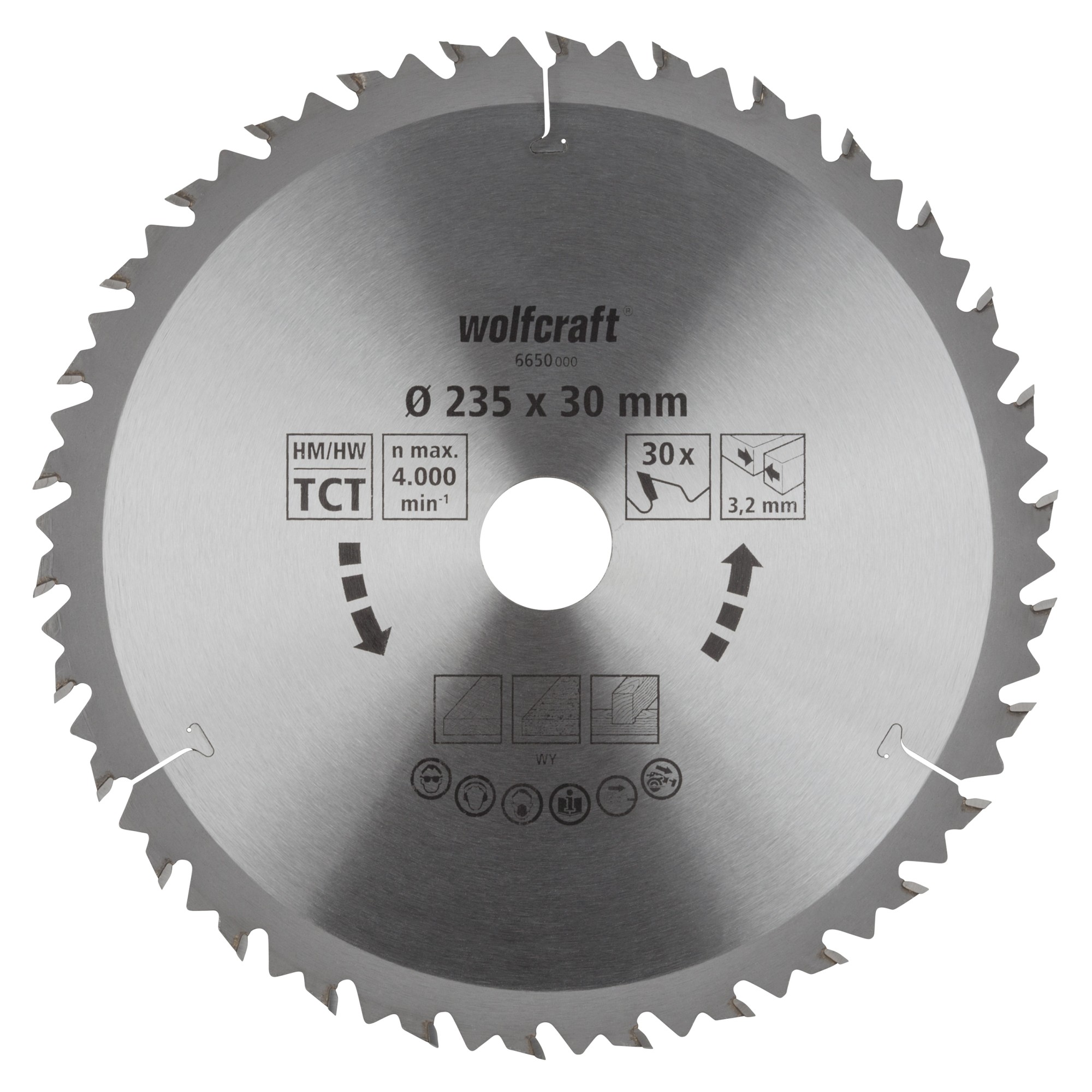 1 disco de sierra circular CT, 30 dientes ø235x30 mm