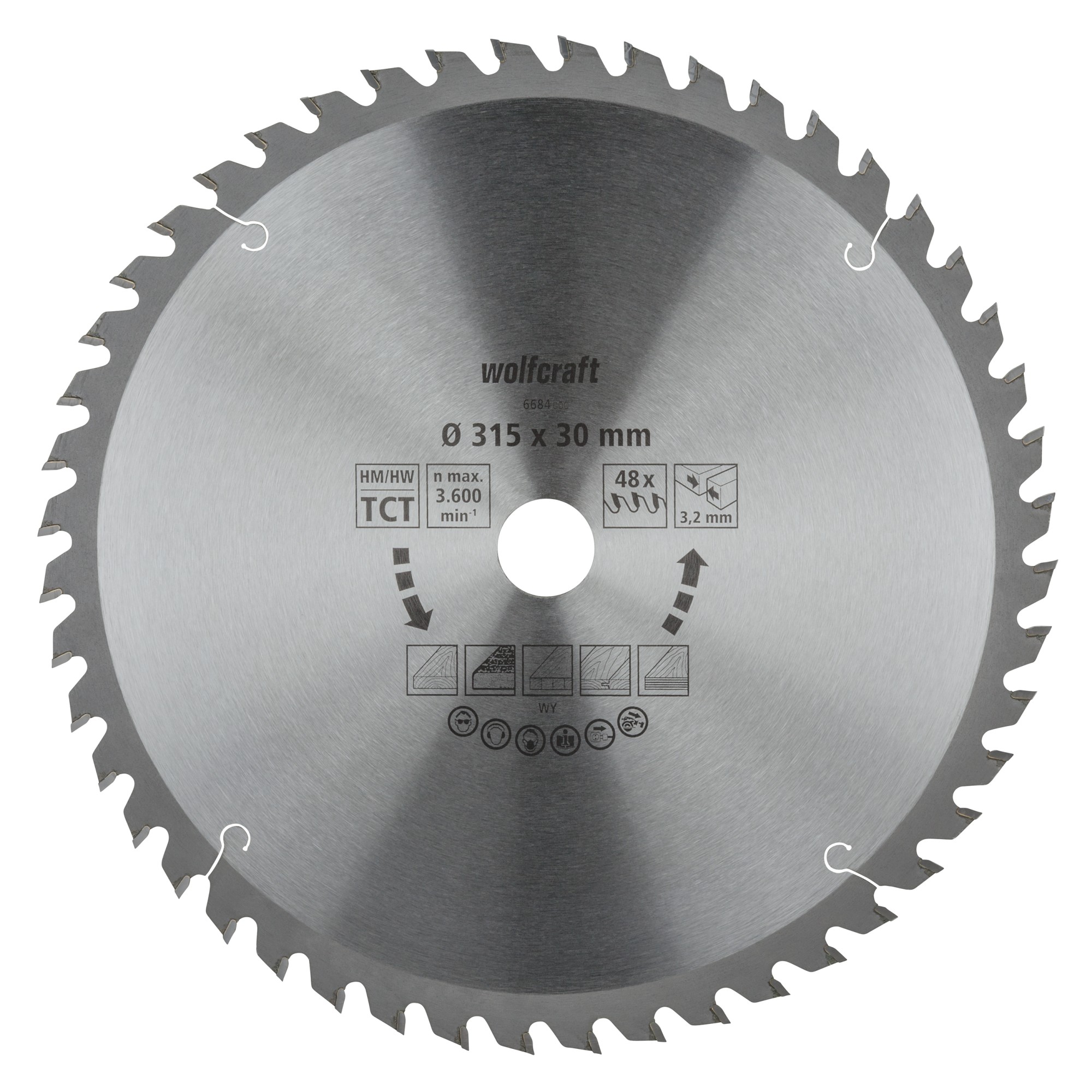 1 disco para sierras circulares de mesa CT, 48 dientes ø315 mm