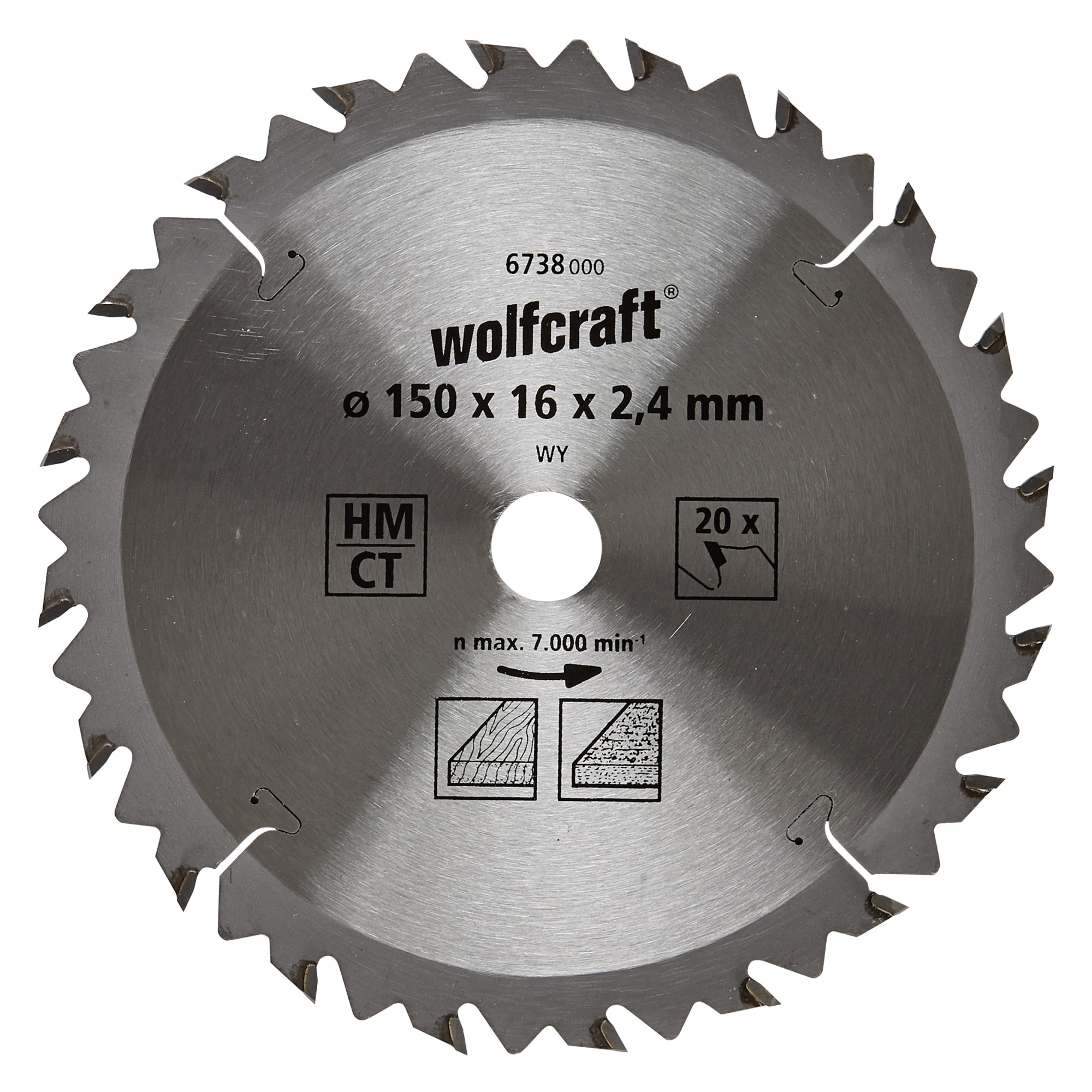1 disco de sierra circular CT, 20 dientes ø150 mm
