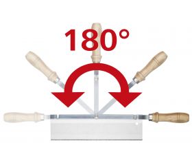Sierra de dientes finos con mango acodado
