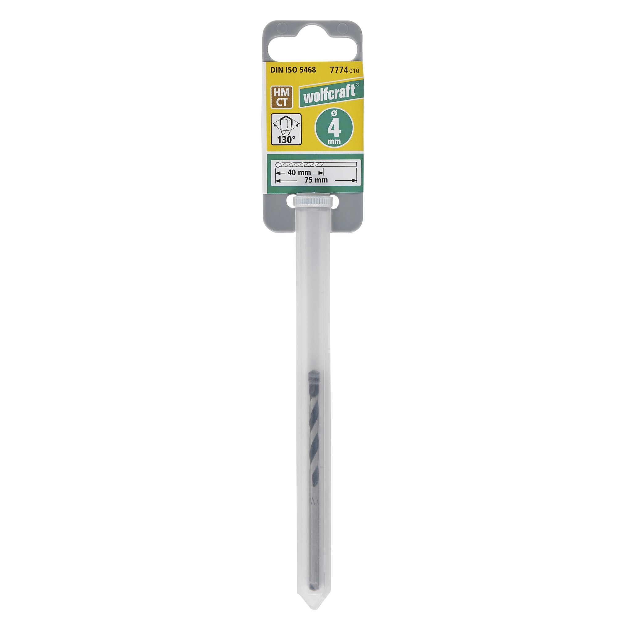 1 broca para hormigón CT Prof. Ø 4 x 75 mm