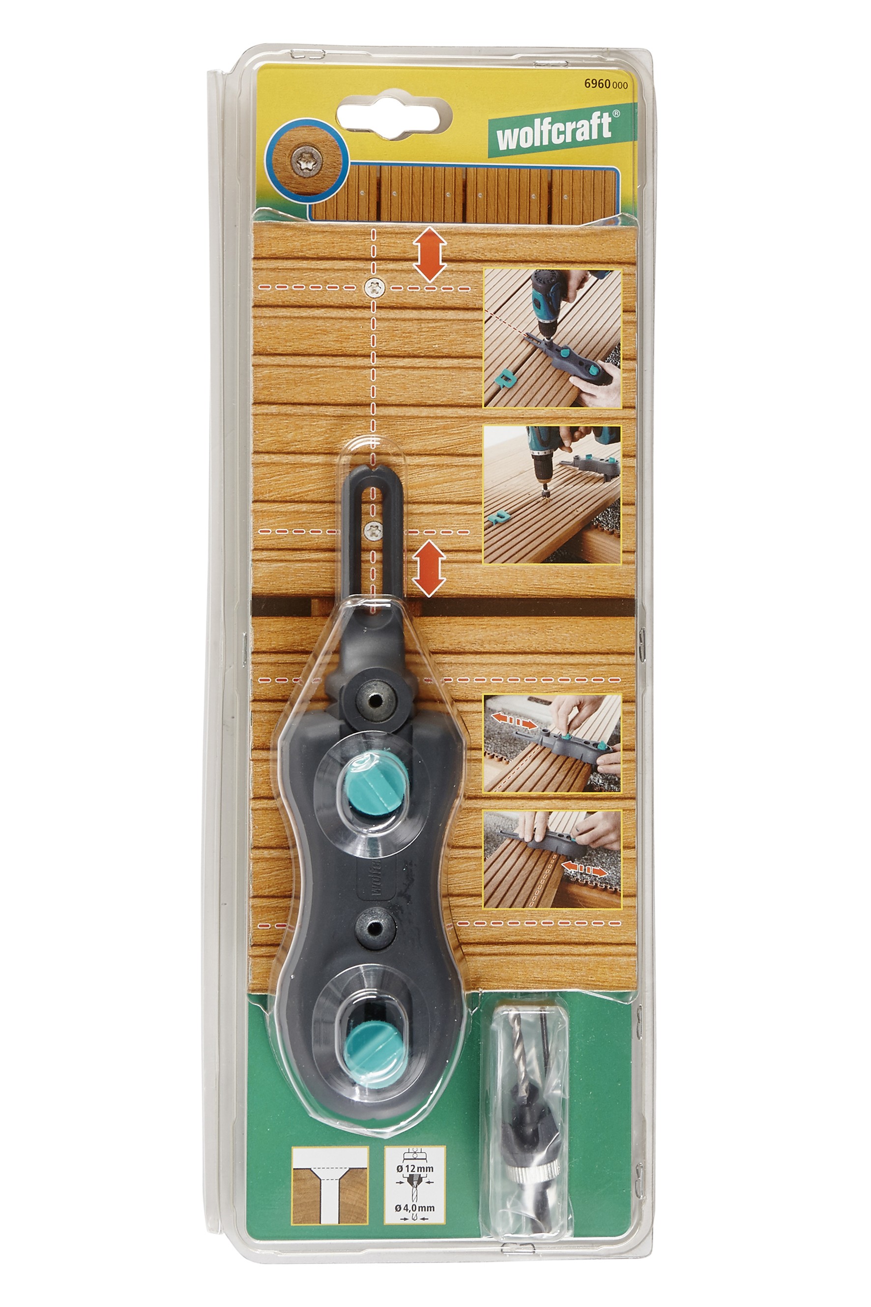 1 set de taladrado de tarimas de terraza, 3 pzas.