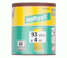 1 rollo de papel abrasivo adhesivo, grano 60, 4 m x 93 mm
